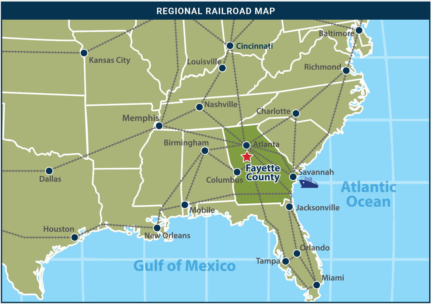 Regional Railroad Map
